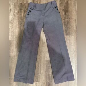 White House Black Market Gray Straight Leg Pants